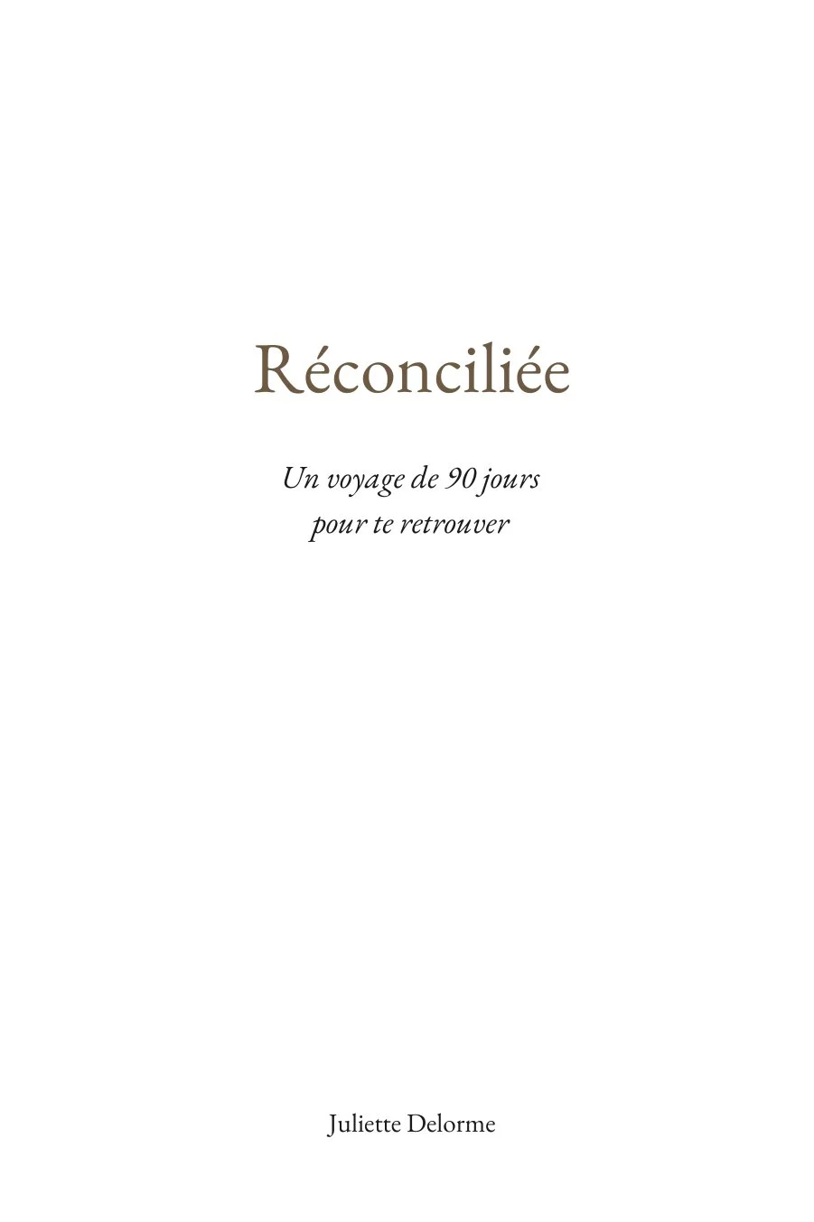 Extrait de Réconciliée : Titre